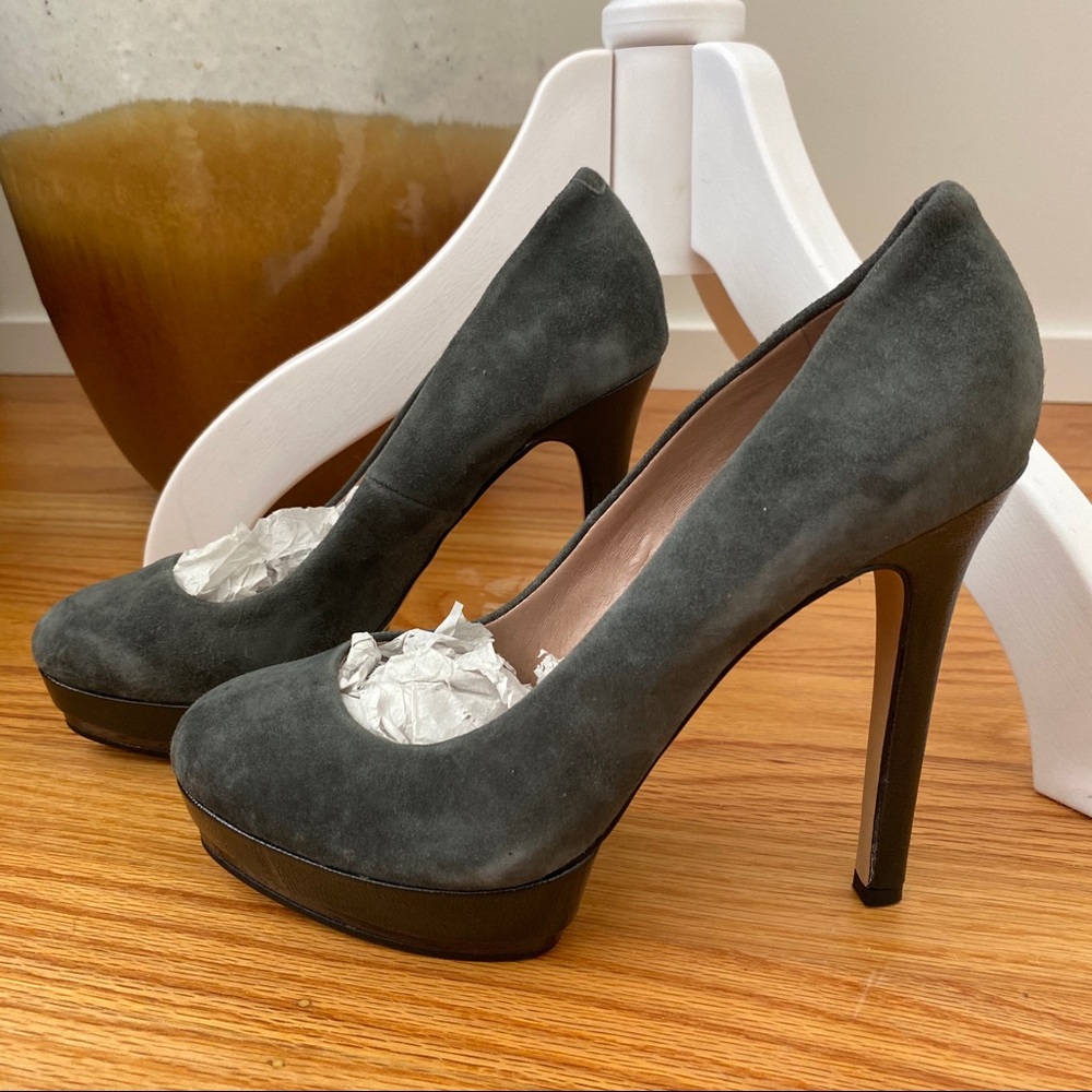 Vince Camuto Grey Suede Stiletto Heels